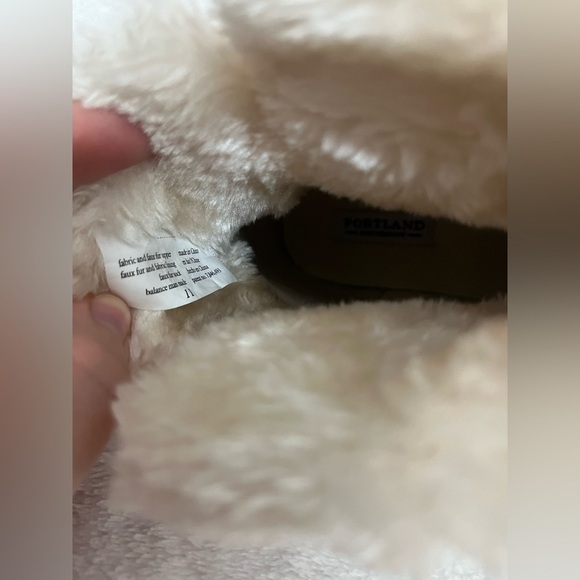 NIB! Portland boot co. women’s size 11 suede/faux fur boot tan/natural winter - Picture 2 of 9